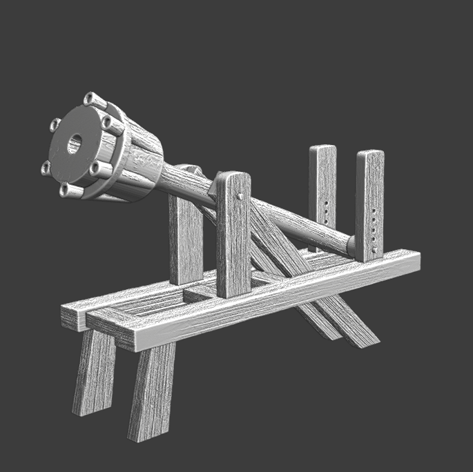 Medieval multi gun wargaming model